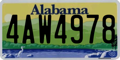 AL license plate 4AW4978