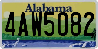 AL license plate 4AW5082