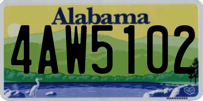 AL license plate 4AW5102