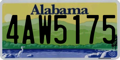 AL license plate 4AW5175