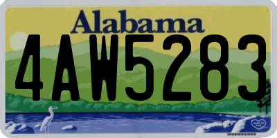 AL license plate 4AW5283