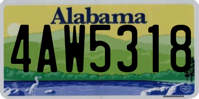 AL license plate 4AW5318
