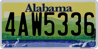 AL license plate 4AW5336