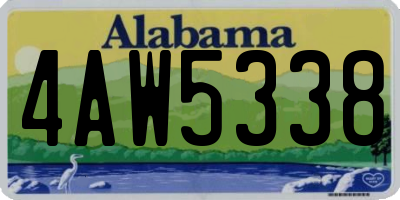 AL license plate 4AW5338