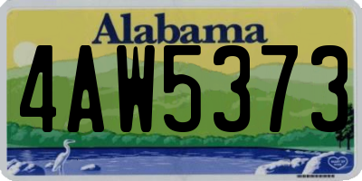 AL license plate 4AW5373