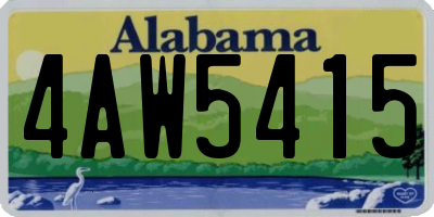 AL license plate 4AW5415