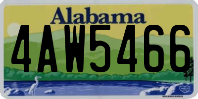 AL license plate 4AW5466