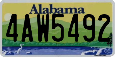 AL license plate 4AW5492