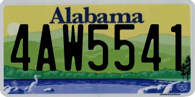 AL license plate 4AW5541
