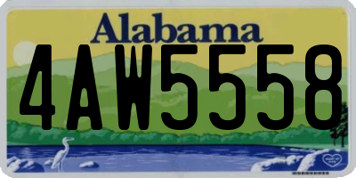 AL license plate 4AW5558