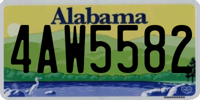 AL license plate 4AW5582