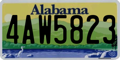 AL license plate 4AW5823