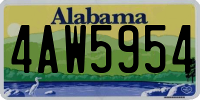 AL license plate 4AW5954