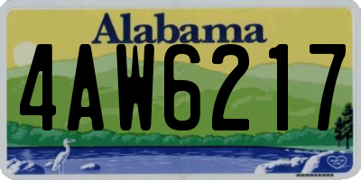 AL license plate 4AW6217