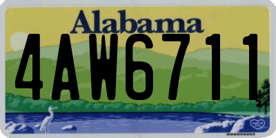 AL license plate 4AW6711