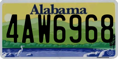 AL license plate 4AW6968