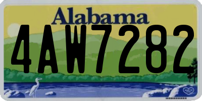 AL license plate 4AW7282