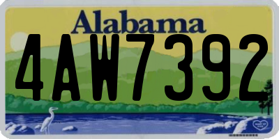 AL license plate 4AW7392