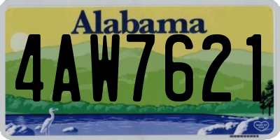 AL license plate 4AW7621