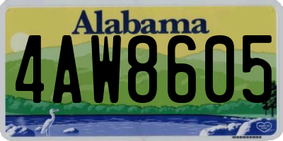 AL license plate 4AW8605