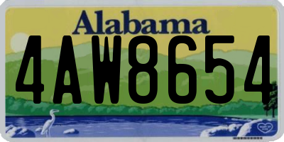 AL license plate 4AW8654