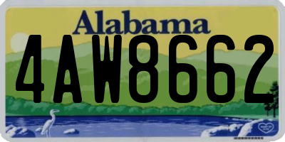 AL license plate 4AW8662