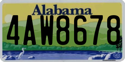 AL license plate 4AW8678