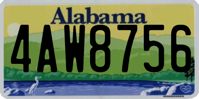 AL license plate 4AW8756