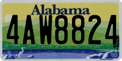 AL license plate 4AW8824
