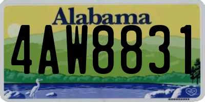 AL license plate 4AW8831