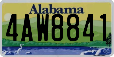 AL license plate 4AW8841