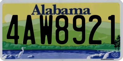 AL license plate 4AW8921