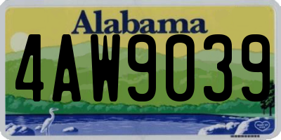 AL license plate 4AW9039
