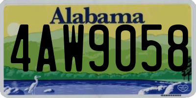 AL license plate 4AW9058