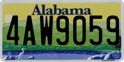 AL license plate 4AW9059