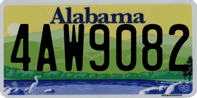 AL license plate 4AW9082