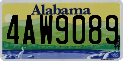 AL license plate 4AW9089
