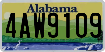 AL license plate 4AW9109