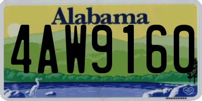AL license plate 4AW9160