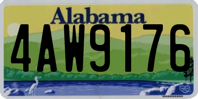 AL license plate 4AW9176