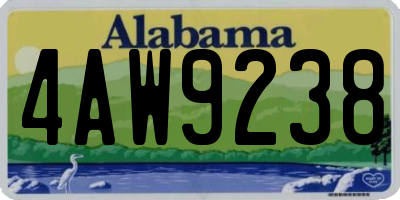 AL license plate 4AW9238