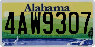 AL license plate 4AW9307