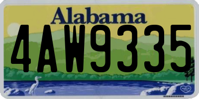 AL license plate 4AW9335