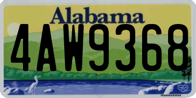 AL license plate 4AW9368