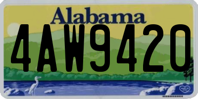 AL license plate 4AW9420
