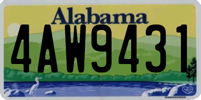 AL license plate 4AW9431