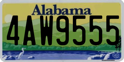 AL license plate 4AW9555