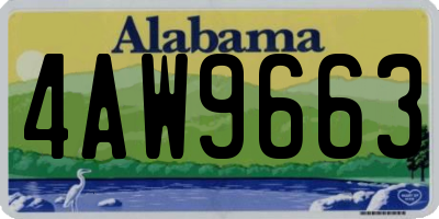 AL license plate 4AW9663