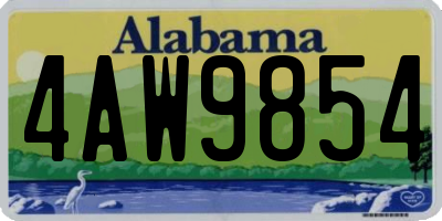AL license plate 4AW9854