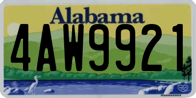 AL license plate 4AW9921